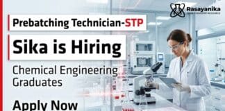 Sika Hiring Prebatching Technician | Chemical Engineering Graduates Apply Now Chemical Engineering Job at Sika | Apply Now for Prebatching Technician