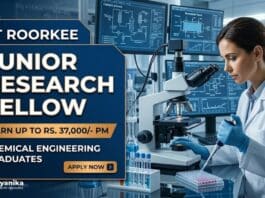 Research Fellowship at IIT Roorkee | Chemical Engineering Graduates Apply Now