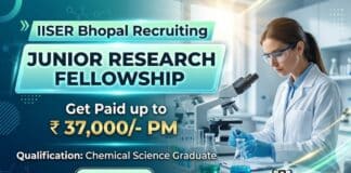 Research Fellowship at IISER Bhopal | MSc Chemistry Graduates Apply Now