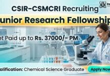 CSIR-CSMCRI is Recruiting JRF Role | MSc Chemistry Graduates Apply & Earn up to Rs. 37,000/- PM Chemistry Research Job at CSIR-CSMCRI | Apply Now for Project JRF Role