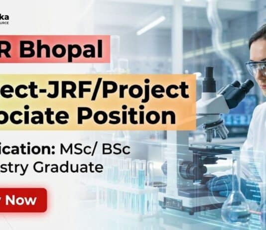 Chemistry Research Fellowship at IISER Bhopal | Apply Now for Project-JRF/Project Associate Position
