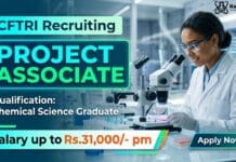 CFTRI is Recruiting Project Associate-I | Chemical Science Graduates Apply & Earn Up to Rs.31,000/- pm Project Associate Job at CFTRI | Chemical Science Graduates Apply Now