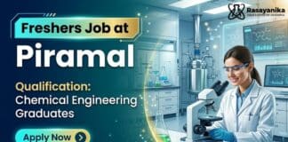 Freshers Job at Piramal | Chemical Engineering Graduates Apply Now For Trainee Job 