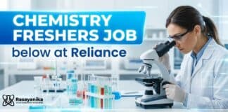 Reliance Hiring MSc Chemistry Freshers | Apply Now for Research Assistant Role MSc Chemistry Freshers Job at Reliance | Apply Now for Research Assistant Job