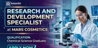 MSc Chemistry Job at MARS Cosmetics | Apply Now for R&D Executive Role
