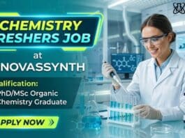 Chemistry Jobs for Freshers | Walk-in Drive at Innovassynth