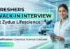 BSc Chemistry Freshers Job at Zydus Life Sciences | Walk-In Drive