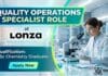 BSc Chemistry Jobs at Lonza | Quality Specialist Role | Apply Now