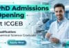 PhD Admissions 2026 for MSc Chemistry Graduates at ICGEB | Apply Now