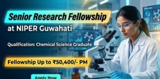 NIPER Recruitment 2026: Research Fellowship | MSc Chemistry Job