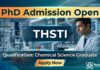 PhD Admissions Open at THSTI | Chemical Science Graduates Apply Now