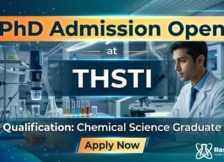 THSTI PhD Admissions Opening for Chemical Science Graduates | Apply Now PhD Admissions Open at THSTI | Chemical Science Graduates Apply Now