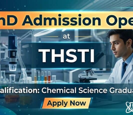 PhD Admissions Open at THSTI | Chemical Science Graduates Apply Now
