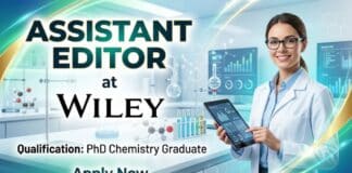 PhD Chemistry Job at Wiley | Apply Now for Assistant Editor Role