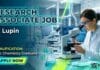 MSc Chemistry Job at Lupin | Apply Now for Research Associate Job