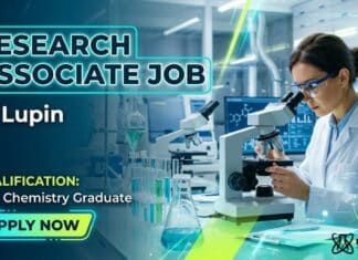Lupin Hiring MSc Chemistry Graduates | Apply Now for Research Associate Role MSc Chemistry Job at Lupin | Apply Now for Research Associate Job
