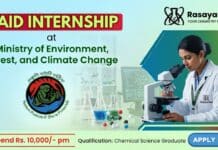 MoEF Internship | Government Summer Chemistry Internship 2026 