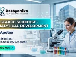 MSc Chemistry Job at Apotex | Apply for Research Scientist Role