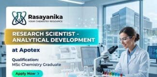 MSc Chemistry Job at Apotex | Apply for Research Scientist Role