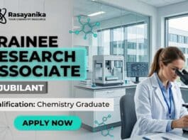Research Associate Job at Jubilant | Apply for this Chemistry Job 