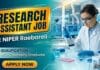 Research Assistant Job at NIPER Raebareli | MSc Chemistry Graduates Apply Now