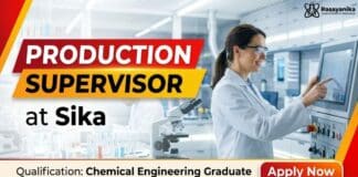 Chemical Engineering Job at Sika | Production Supervisor Role