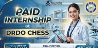 Paid DRDO Internship for Chemical Engineering Graduates | Apply & Get Total Stipend of Rs. 30,000/- DRDO Careers: Government Internship India for Chemical Engineers | Apply Now