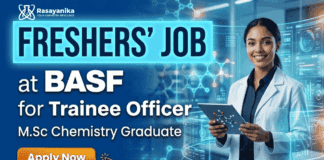 MSc Chemistry Freshers Job at BASF Career | Trainee Officer Role MSc Chemistry Freshers Job BASF Career Trainee Officer process lab