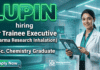 Chemistry Jobs Lupin Careers executive trainee pharma research role