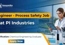 Chemical Engineering Job at PI Industries | Process Safety Engineer Role