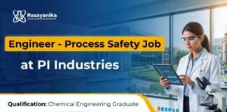 Chemical Engineering Job at PI Industries | Process Safety Engineer Role
