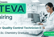 Quality Control Job at Teva Careers for Chemistry Job in pharmaceutical laboratory