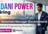 Chemical Engineering Jobs Adani Careers Associate Job Environment Manager Thermal Power Plant