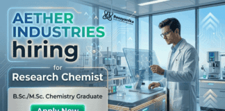 Research Chemist Jobs Aether Industries R&D Jobs chemical research laboratory career opportunity