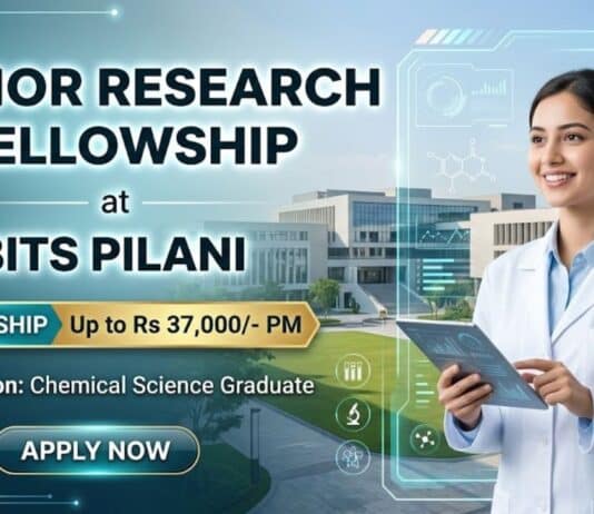 JRF Vacancy at BITS Pilani | MSc Chemistry Graduates Apply Now