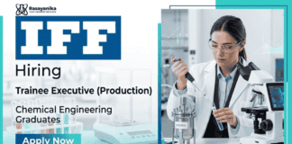 Chemical Engineering Jobs at IFF Career | Executive Trainee Role | Apply Now IFF Career hiring for executive trainee – Chemical Engineering Jobs opportunity
