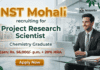 Research Scientist Jobs at INST Mohali Recruitment | Chemical Science Career | Earn: Rs. 56,000/- p.m. + 20% HRA | Apply Now INST Mohali Recruitment 2026 for Research Scientist Jobs in Chemical Science Career