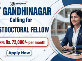 IIT Gandhinagar Recruitment 2026 for Postdoctoral Fellowship in Research Jobs