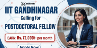 Postdoctoral Fellowship at IIT Gandhinagar | Chemical Engineering | Earn: Rs. 72,000/- per month | Apply Now IIT Gandhinagar Recruitment 2026 for Postdoctoral Fellowship in Research Jobs