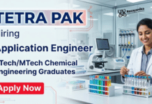 Chemical Engineering Jobs at Tetra Pak Careers | Application Engineer role | Apply Now Tetra Pak Careers hiring Application Engineer for Chemical Engineering Jobs