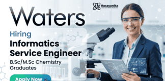 Chemistry Jobs at Waters Careers | Field Engineer Role | Apply Now Chemistry jobs Waters careers Field service engineer jobs Hyderabad instrumentation