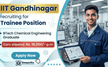 Trainee Position Recruitment at IIT Gandhinagar | Earn: Rs. 18,000/- p.m | Chemical Engineering Candidates Apply Now Trainee job at IIT Gandhinagar recruitment for chemical engineering jobs – Apply now