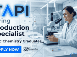 Explore MSc Chemistry Jobs with TAPI careers in a Production Specialist pharma job role