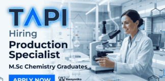 MSc Chemistry Jobs at TAPI careers | Production Specialist job | Apply Now Explore MSc Chemistry Jobs with TAPI careers in a Production Specialist pharma job role