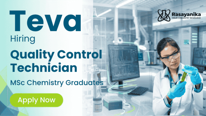 Quality Control Jobs at Teva Careers for MSc Chemistry Jobs in Pharma Quality Control Jobs at Teva Careers for MSc Chemistry Jobs in Pharma