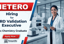 Chemistry Jobs at Hetero Careers | ARD Validation Executive Jobs | Apply Now Hetero careers hiring for Chemistry Jobs | Apply for Executive Jobs now