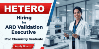 Hetero careers hiring for Chemistry Jobs | Apply for Executive Jobs now