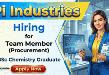 Chemistry Jobs at Pi Industries Careers for R&D Jobs