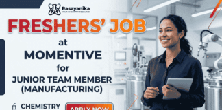 Chemistry jobs for freshers Momentive Careers Chemical Industry Jobs Junior Team Member Manufacturing Chennai