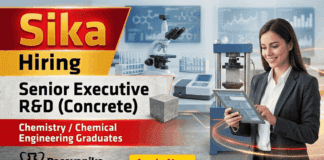 R&D jobs Sika Careers Chemistry Jobs Senior Executive Concrete Research Jhagadia Gujarat